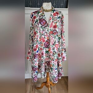 Colorful Floral Patterned Skirt